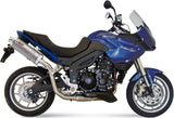 Non-Catalytic Exhaust Tip With Sound Certification Oval Stainless Steel - Mivv Compatible With Triumph Tiger 1050 (2007-2012)