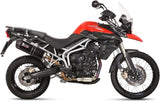 Système D'Échappement Homologué Au Niveau Sonore Oval Carbon Carbon - Mivv Compatible Avec Triumph Tiger 800 (2011-2016)