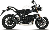 Système D'Échappement Homologué Au Niveau Sonore Suono Acier Noir Carbon - Mivv Compatible Avec Triumph Speed Triple (2011-2015)