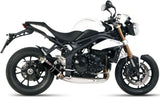 Système D'Échappement Homologué Au Niveau Sonore Gp Acier Noir - Mivv Compatible Avec Triumph Speed Triple (2011-2015)