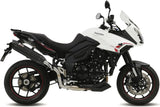 Système D'Échappement Catalytique Avec Homologation Acoustique Suono Acier Noir Carbon - Mivv Compatible Avec Triumph Tiger 1050 Sport (2013-2016)