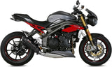 Système D'Échappement Homologué Au Niveau Sonore Suono Acier Noir Carbon - Mivv Compatible Avec Triumph Speed Triple (2016-2017)