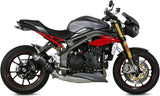 Système D'Échappement Homologué Au Niveau Sonore Gp Acier Noir - Mivv Compatible Avec Triumph Speed Triple (2016-2017)