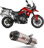 Exhaust Tip With Noise Certification Oval Titanium - Mivv Compatible With Triumph Tiger 900 - Gt - Pro (2021-2024)
