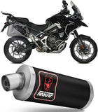 Système D'Échappement Homologué Au Niveau Sonore Dakar Acier Noir - Mivv Compatible Avec Triumph Tiger 1200 Gt - Rally (2021-2024)