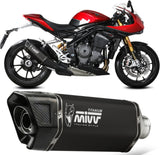Exhaust Tip With Noise Certification Sr-1 Titanium Black - Mivv Compatible With Triumph Speed Triple 1200 Rr - Rs (2021-2024)