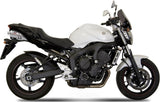 Dual Exhaust System With Sound Certification Oval Stainless Steel - Mivv Compatible With Yamaha Fz-6 (2004-2011)