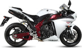 Double Sortie D'Échappement Homologuée Au Niveau Sonore Suono Acier Noir Carbon - Mivv Compatible Avec Yamaha Yzf 1000 R1 (2009-2014)