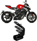 Système D'Échappement Homologué Au Niveau Sonore Speed Edge Acier Noir Carbon - Mivv Compatible Avec Mv Agusta Brutale 800 Rr (2017-2024)