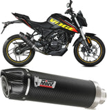 Système D'Échappement Complet Sans Catalyseur Et Homologué Au Niveau Sonore Gp Carbon Carbon - Mivv Compatible Avec Voge Brivido 125R (2023-2024)