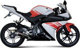 Système D'Échappement Complet Sans Catalyseur Et Homologué Au Niveau Sonore Gp Acier Noir - Mivv Compatible Avec Yamaha Yzf-R 125 (2008-2013)