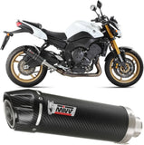 Système D'Échappement Homologué Au Niveau Sonore Gp Carbon Carbon - Mivv Compatible Avec Yamaha Fz-8 - Fazer 8 (2010-2016)