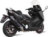 Système D'Échappement Complet Sans Catalyseur Et Homologué Au Niveau Sonore Speed Edge Acier Noir Carbon - Mivv Compatible Avec Yamaha T-Max 530 (2012-2016)