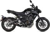 Complete Catalytic Exhaust System With Sound Certification Oval Carbon Carbon - Mivv Compatible With Yamaha Mt-09 (2013-2020)