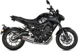 Système D'Échappement Complet Sans Catalyseur Et Homologué Au Niveau Sonore Oval Titanium Carbon - Mivv Compatible Avec Yamaha Mt-09 (2013-2020)