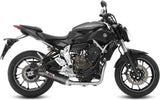 Système D'Échappement Complet Avec Catalyseur Et Homologation Acoustique Oval Carbon Carbon - Mivv Compatible Avec Yamaha Mt-07 (2014-2024)
