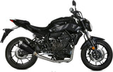 Système D'Échappement Complet Avec Catalyseur Et Homologation Acoustique Delta Race Acier Noir Carbon - Mivv Compatible Avec Yamaha Mt-07 (2014-2024)