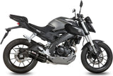 Système D'Échappement Complet Sans Catalyseur Et Homologué Au Niveau Sonore Suono Acier Noir Carbon - Mivv Compatible Avec Yamaha Mt-125 (2015-2019)