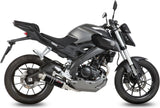 Système D'Échappement Complet Avec Catalyseur Et Homologation Acoustique Gp Acier Noir - Mivv Compatible Avec Yamaha Yzf-R 125 (2014-2018)