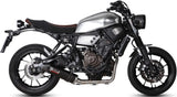 Système D'Échappement Complet Avec Catalyseur Et Homologation Acoustique Oval Carbon Carbon - Mivv Compatible Avec Yamaha Xsr 700 (2016-2020)