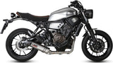 Système D'Échappement Complet Avec Catalyseur Et Homologation Acoustique Oval Titanium Carbon - Mivv Compatible Avec Yamaha Xsr 700 (2016-2020)