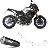 Système D'Échappement Complet Avec Catalyseur Et Homologation Acoustique X-M1 Acier Noir - Mivv Compatible Avec Yamaha Mt-09 (2013-2020)