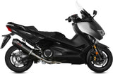 Système D'Échappement Complet Avec Catalyseur Et Homologation Acoustique Oval Acier Noir Carbon - Mivv Compatible Avec Yamaha T-Max 530 (2017-2019)