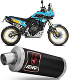 Exhaust Tip With Noise Certification Dakar Steel Black - Mivv Compatible With Yamaha Ténéré 700 (2019-2024)