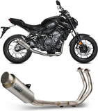 Système D'Échappement Complet Sans Catalyseur Et Homologué Au Niveau Sonore Gppro Titanium - Mivv Compatible Avec Yamaha Mt-07 (2021-2024)