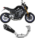 Système D'Échappement Complet Avec Catalyseur Et Homologation Acoustique Delta Race Carbon Carbon - Mivv Compatible Avec Yamaha Fz-09 (2021-2023)