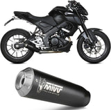 Complete Catalytic Exhaust System With Sound Certification X-M1 Steel Black - Mivv Compatible With Yamaha Mt-125 (2020-2024)