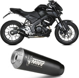 Système D'Échappement Complet Sans Catalyseur Et Homologué Au Niveau Sonore X-M1 Acier Noir - Mivv Compatible Avec Yamaha Mt-125 (2020-2024)