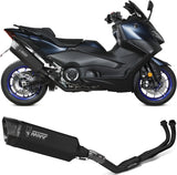 Système D'Échappement Complet Avec Catalyseur Et Homologation Acoustique Sr-1 Full Titanium Noir - Mivv Compatible Avec Yamaha T-Max 560 (2022-2024)