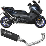 Système D'Échappement Complet Sans Catalyseur Et Homologué Au Niveau Sonore Sr-1 Acier Noir - Mivv Compatible Avec Yamaha T-Max 560 (2022-2024)