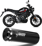 Système D'Échappement Complet Avec Catalyseur Et Homologation Acoustique Hr-1 Acier Noir - Mivv Compatible Avec Yamaha Xsr 125 (2022-2024)