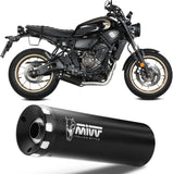 Système D'Échappement Complet Avec Catalyseur Et Homologation Acoustique Hr-1 Acier Noir - Mivv Compatible Avec Yamaha Xsr 700 (2021-2024)