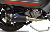 Système D'Échappement Complet Non Catalysé Et Sans Homologation Acoustique Relevance Acier Inox Noir Carbon Cap - Termignoni Compatible Avec Piaggio Vespa 250 - 300 (2008-2022)
