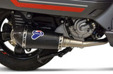 Échappement Sans Homologation Sonore Relevance Acier Inox Noir Carbon Cap - Termignoni Compatible Avec Piaggio Vespa 250 - 300 (2008-2022)