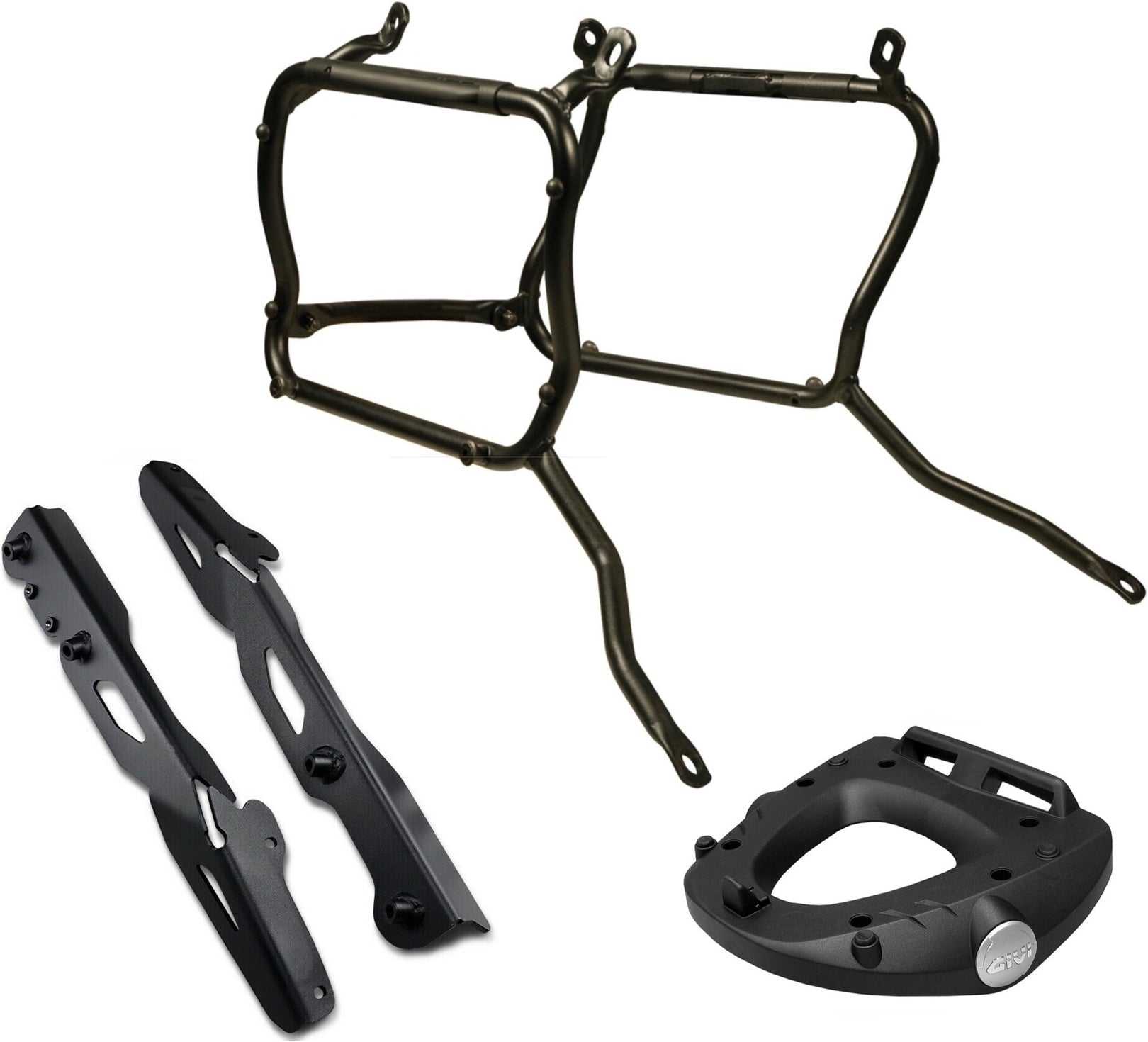 Rear Rack Monokey + Pannier Holder For Monokey Side Side-Cases - Givi Compatible With Moto Guzzi V 100 Mandello 1000 (2022-2024)