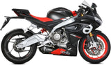 Système D'Échappement Complet Non Catalysé Et Sans Homologation Acoustique Delta Race Acier Noir Carbon - Mivv Compatible Avec Aprilia Rs 660 (2020-2024)
