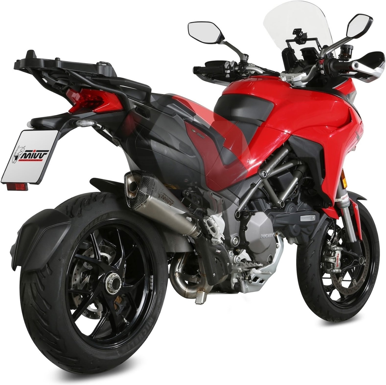 Uncatalysed Exhaust System Without Sound Certification Delta Race Stainless Steel Carbon - Mivv Compatible With Ducati Multistrada 1260 (2018-2020)