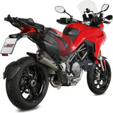 Système D'Échappement Non Catalysé Et Sans Homologation Acoustique Delta Race Acier Carbon - Mivv Compatible Avec Ducati Multistrada 1200 (2015-2017)
