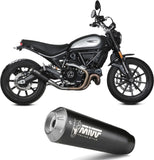 Système D'Échappement Non Catalysé Et Sans Homologation Acoustique X-M1 Acier Noir - Mivv Compatible Avec Ducati Scrambler 800 Icon (2021-2022)