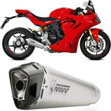 Uncatalysed Exhaust System Without Sound Certification Delta Race Stainless Steel Carbon - Mivv Compatible With Ducati Supersport 950 - S (2021-2024)
