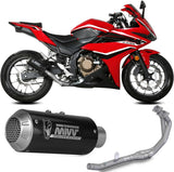 Système D'Échappement Complet Non Catalysé Et Sans Homologation Acoustique Mk3 Carbon - Mivv Compatible Avec Honda Cbr 500 R (2019-2020)