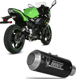 Système D'Échappement Complet Non Catalysé Et Sans Homologation Acoustique Mk3 Carbon - Mivv Compatible Avec Kawasaki Z 650 (2017-2023)