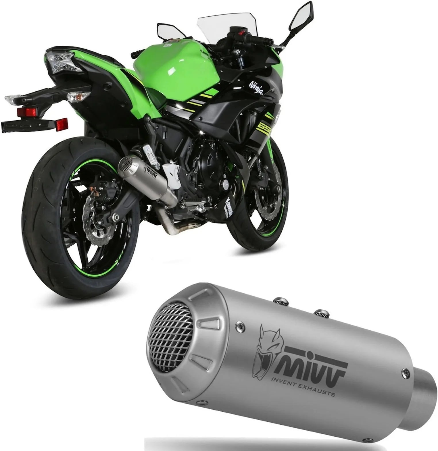 Système D'Échappement Complet Non Catalysé Et Sans Homologation Acoustique Mk3 Acier - Mivv Compatible Avec Kawasaki Z 650 (2017-2023)