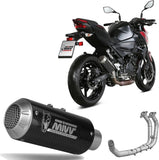 Système D'Échappement Complet Non Catalysé Et Sans Homologation Acoustique Mk3 Carbon - Mivv Compatible Avec Kawasaki Z 400 (2021-2023)