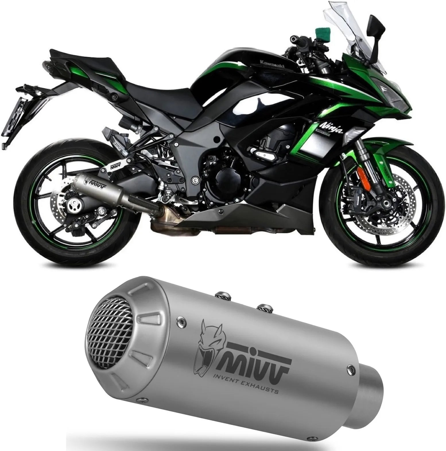 Système D'Échappement Non Catalysé Et Sans Homologation Acoustique Mk3 Acier - Mivv Compatible Avec Kawasaki Ninja 1000 Sx (2020-2024)