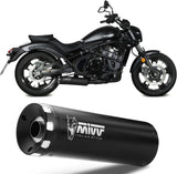 Système D'Échappement Complet Non Catalysé Et Sans Homologation Acoustique Hr-1 Acier Noir - Mivv Compatible Avec Kawasaki Vulcan S (2017-2023)